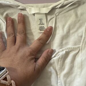 H&M Off-White Long Sleeve Bodysuit